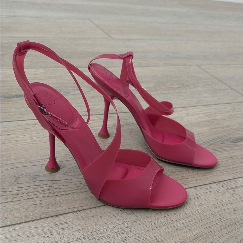 Marc Fisher Hot Pink Strappy Stiletto Sandals